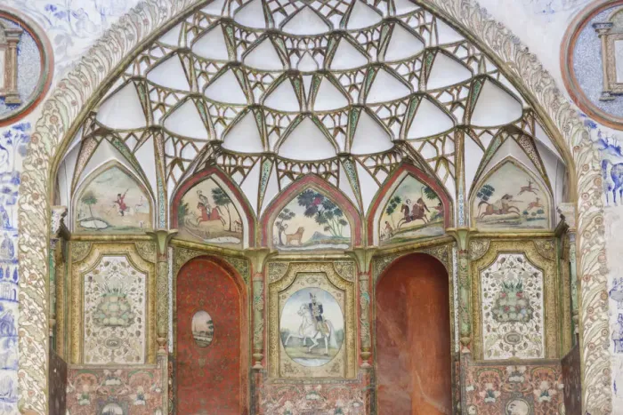 Framed Print : Iran, Central Iran, Kashan, Khan-e Boroujerdi, traditional carpet merchants house Framed Print : Iran, Central Iran, Kashan, Khan-e Boroujerdi, traditional carpet merchants house