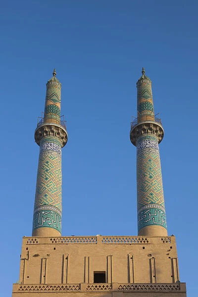 Iran, Central Iran, Yazd, Jameh Mosque, tilework