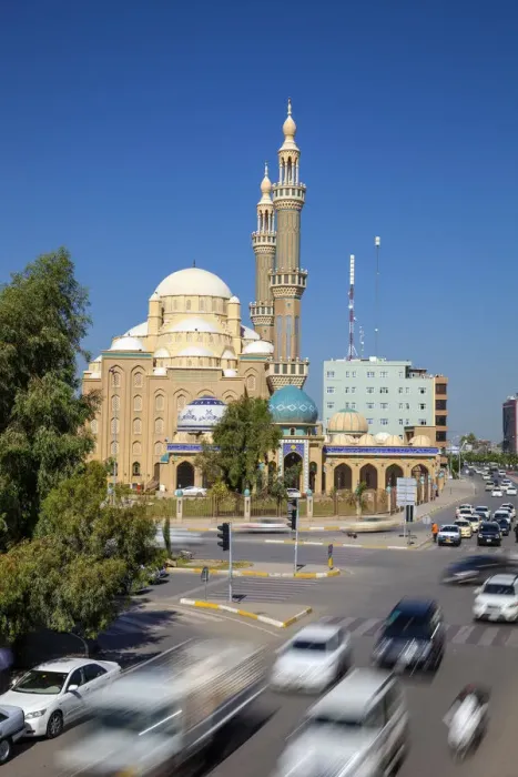 Framed Print : Iraq, Kurdistan, Erbil, Jalil Khayat Mosque