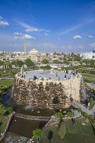 Iraq, Kurdistan, Erbil, Shanidar Park, Man made half castle, half cave which is home