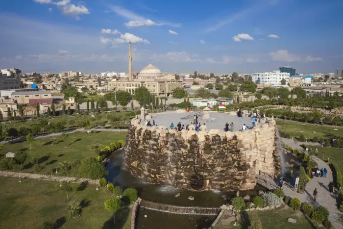 Framed Print : Iraq, Kurdistan, Erbil, Shanidar Park, Man made half castle, half cave which is home