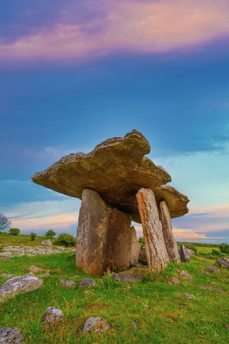 Framed Print : Ireland, Co. Clare, The Burren, Poulnabrone dolmen, ancient neolithic monument Framed Print : Ireland, Co. Clare, The Burren, Poulnabrone dolmen, ancient neolithic monument