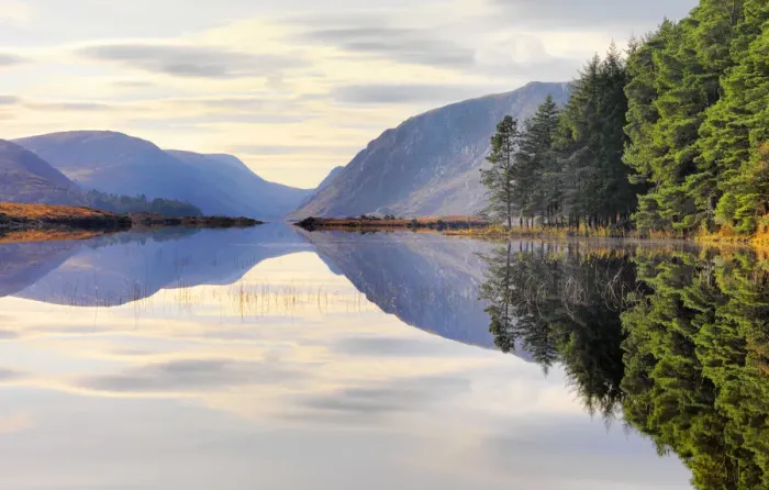 Framed Print : Ireland, Co. Donegal, Glenveagh National Park, Reflection in Lough Veagh Framed Print : Ireland, Co. Donegal, Glenveagh National Park, Reflection in Lough Veagh