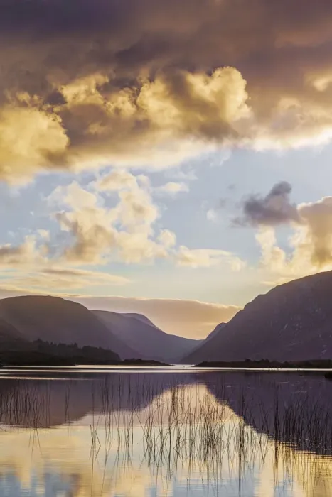 Framed Print : Ireland, Co. Donegal, Glenveagh National Park, Reflection in Lough Veagh Framed Print : Ireland, Co. Donegal, Glenveagh National Park, Reflection in Lough Veagh