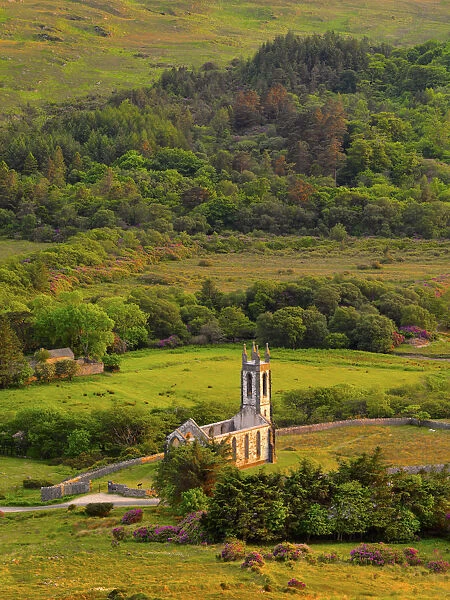 Ireland, Co. Donegal, Poisoned glen, Old Church at Dunlewey