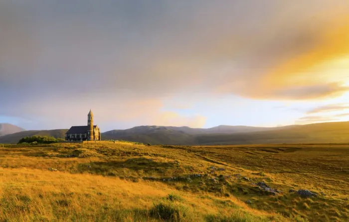 Framed Print : Ireland, Co. Donegal, Sacred heart church at Dunlewey