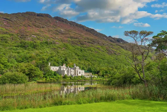 Framed Print : Ireland, Co. Galway, Connemara, Kylemore abbey and walled gardens