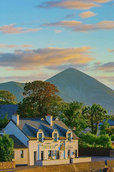 Ireland, Co. Mayo, Westport, Murrisk, Croagh Patrick Holy Mountain and Sheebeen public House