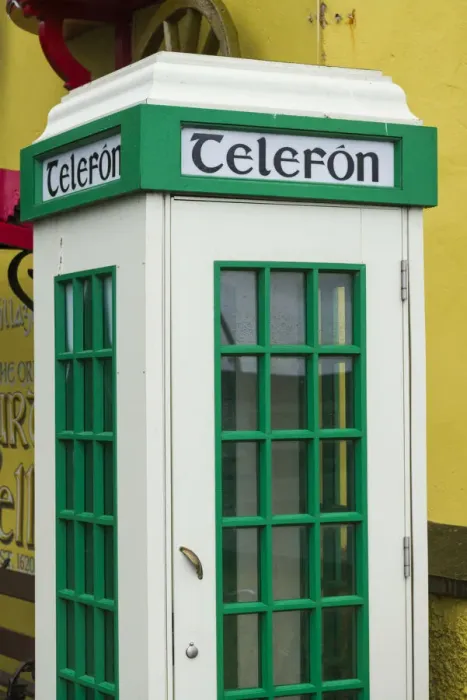 Framed Print : Ireland, County Clare, Bunratty, antique Irish telephone box Framed Print : Ireland, County Clare, Bunratty, antique Irish telephone box