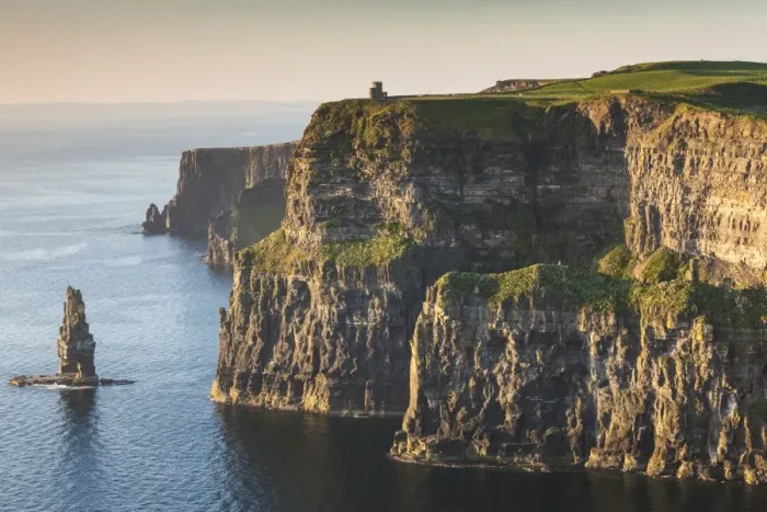 Framed Print : Ireland, County Clare, Cliffs of Moher, 200 meter high cliffs, dusk Framed Print : Ireland, County Clare, Cliffs of Moher, 200 meter high cliffs, dusk