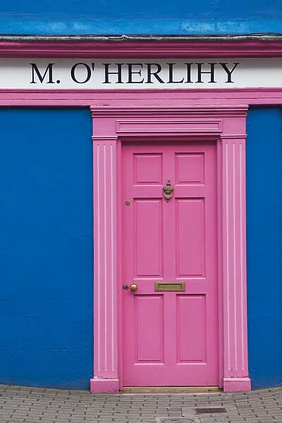 Ireland, County Cork, Kinsale, colorful building detail