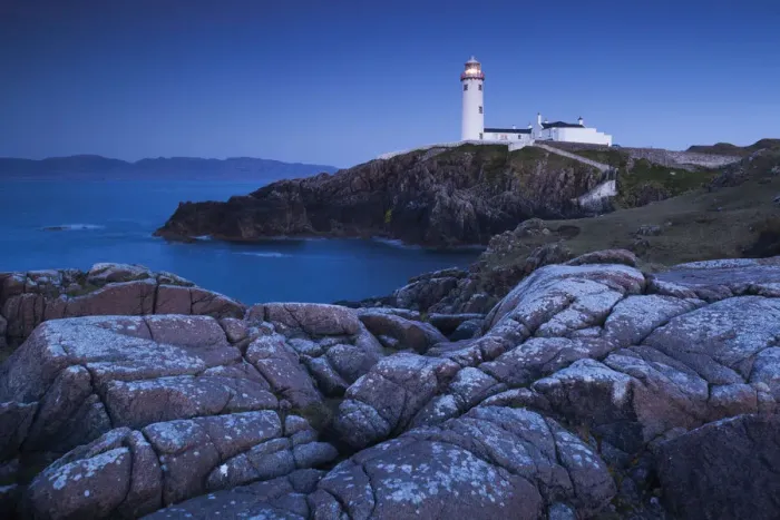Framed Print : Ireland, County Donegal, Fanad Peninsula, Fanad Head Lighthouse, dusk