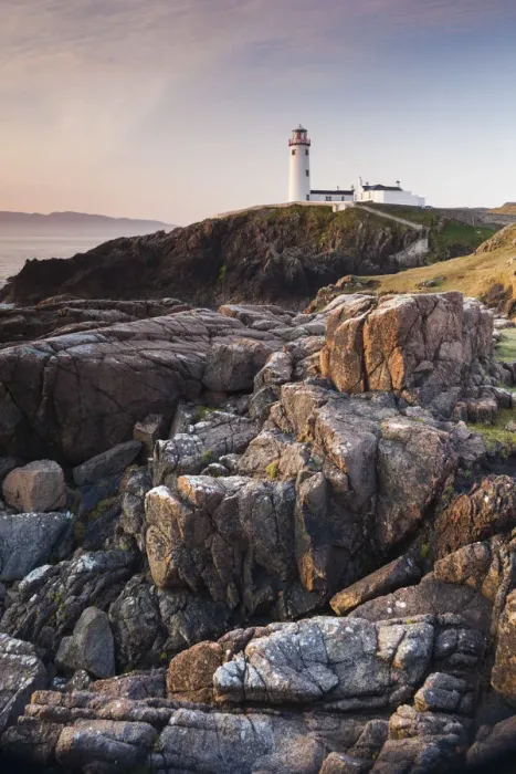Framed Print : Ireland, County Donegal, Fanad Peninsula, Fanad Head Lighthouse, dawn