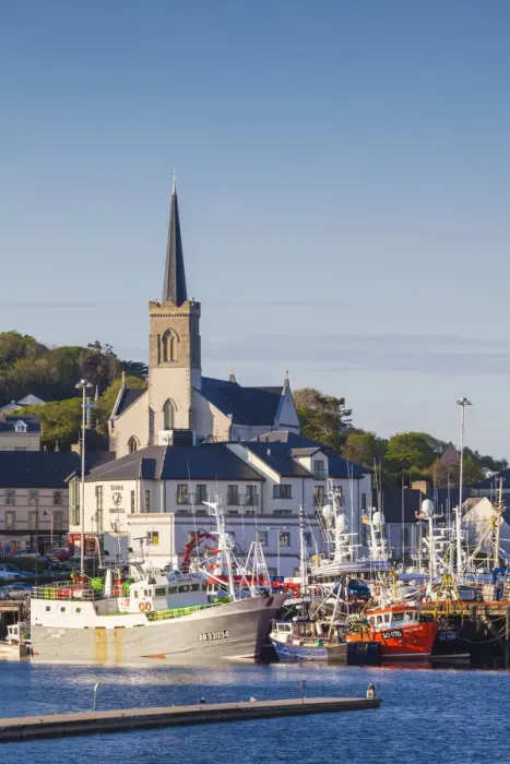 Framed Print : Ireland, County Donegal, Killybegs, Irelands largest fishing port, town view Framed Print : Ireland, County Donegal, Killybegs, Irelands largest fishing port, town view