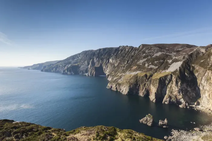 Framed Print : Ireland, County Donegal, Teelin, Slieve League, 600 meter high sea cliffs, highest Framed Print : Ireland, County Donegal, Teelin, Slieve League, 600 meter high sea cliffs, highest