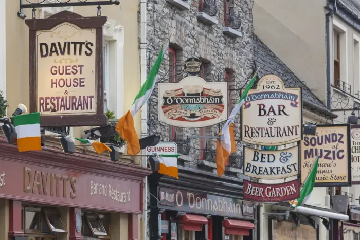 Framed Print : Ireland, County Kerry, Ring of Kerry, Kenmare, Henry Street signs Framed Print : Ireland, County Kerry, Ring of Kerry, Kenmare, Henry Street signs