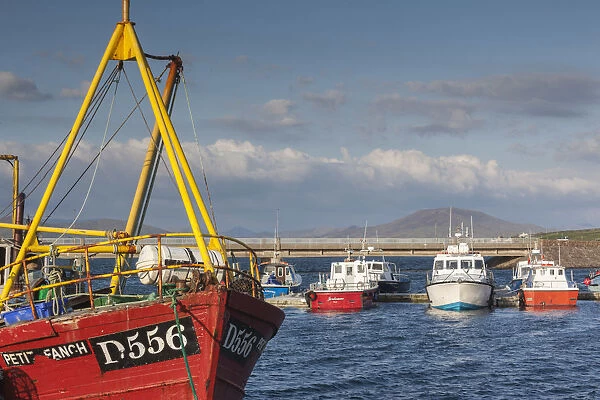 Ireland, County Kerry, Ring of Kerry, Portmagee, fishing boats