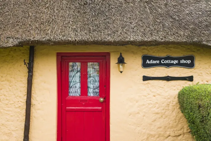 Framed Print : Ireland, County Limerick, Adare, Irelands Prettiest Village, cottage details Framed Print : Ireland, County Limerick, Adare, Irelands Prettiest Village, cottage details