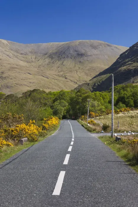 Framed Print : Ireland, County Mayo, Doolough Valley, country road R 335 Framed Print : Ireland, County Mayo, Doolough Valley, country road R 335