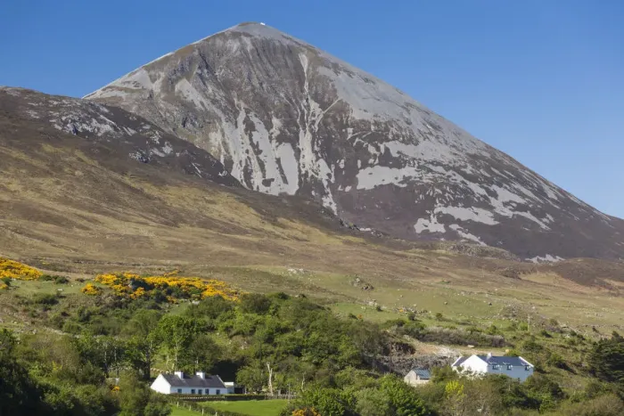 Framed Print : Ireland, County Mayo, Murrisk, view of Croagh Patrick Holy Mountain