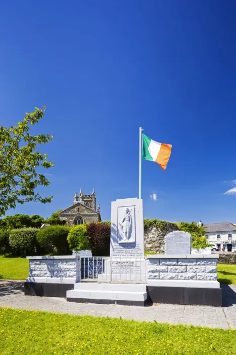 Framed Print : Ireland, County Roscommon, Ballinlough. A war memorial dedicated to the resistance Framed Print : Ireland, County Roscommon, Ballinlough. A war memorial dedicated to the resistance