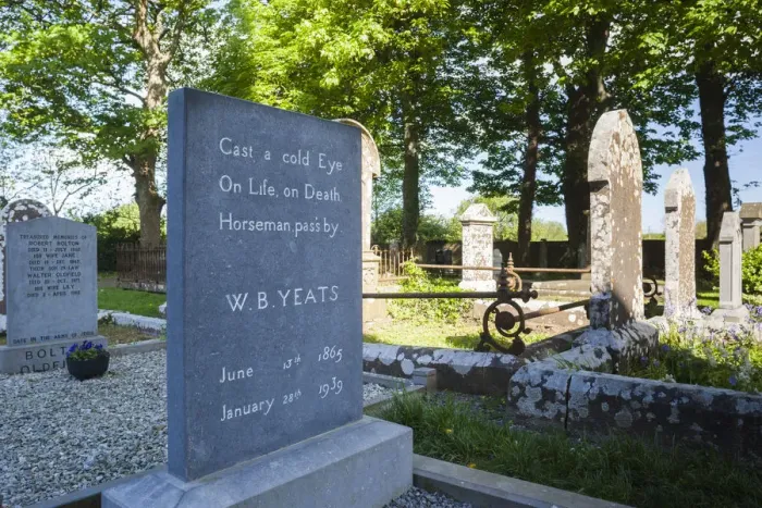 Framed Print : Ireland, County Sligo, Drumcliff, grave of poet WB Yeats