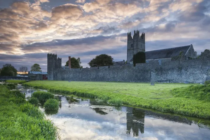 Framed Print : Ireland, County Tipperary, Fethard, town walls, dusk Framed Print : Ireland, County Tipperary, Fethard, town walls, dusk