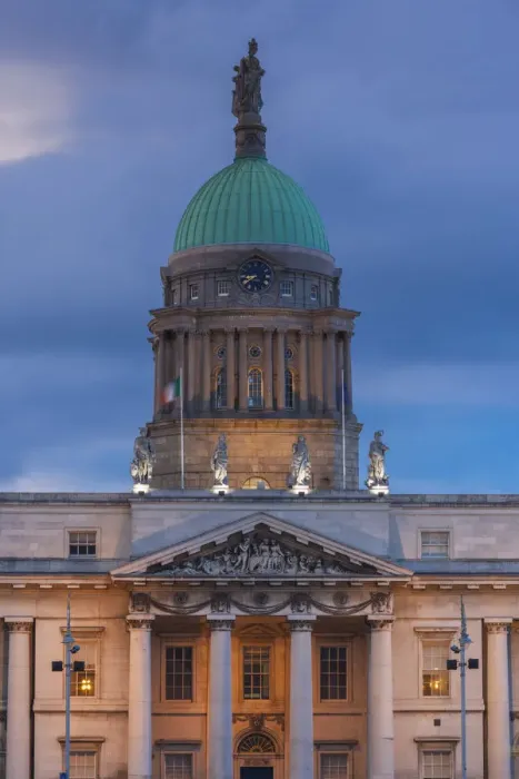 Framed Print : Ireland, Dublin, Custom House, dusk Framed Print : Ireland, Dublin, Custom House, dusk