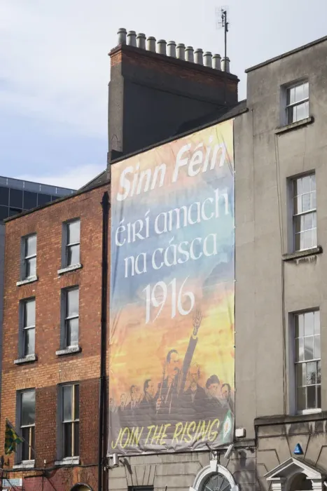 Framed Print : Ireland, Dublin, Parnell Square, poster for 1916 Easter Uprising Framed Print : Ireland, Dublin, Parnell Square, poster for 1916 Easter Uprising