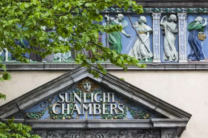 Framed Print : Ireland, Dublin, Sunlight Chambers building, exterior ceramic frieze details Framed Print : Ireland, Dublin, Sunlight Chambers building, exterior ceramic frieze details
