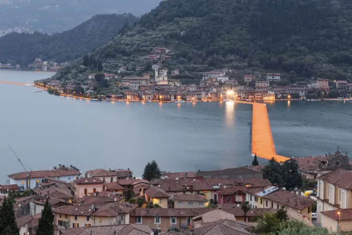 Framed Print : Iseo Lake, Lombardy, Italy. The Floating Piers Framed Print : Iseo Lake, Lombardy, Italy. The Floating Piers