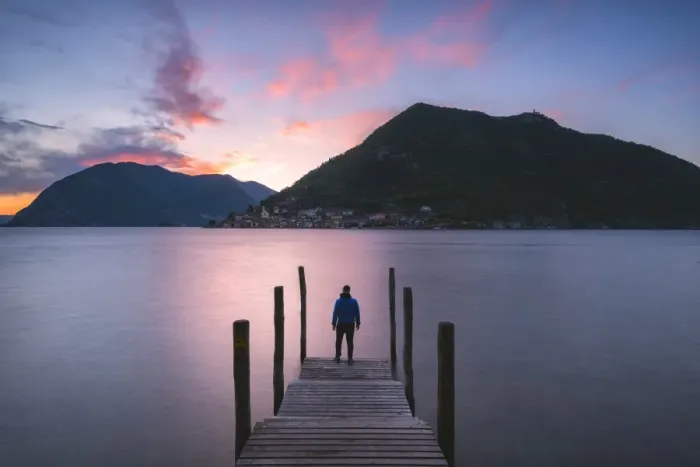 Framed Print : Iseo lake at sunset, Brescia province, Lombardy district, Italy, Europe Framed Print : Iseo lake at sunset, Brescia province, Lombardy district, Italy, Europe