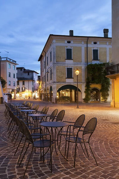 Iseo, Lombardy, Italy. A small square in Iseo city