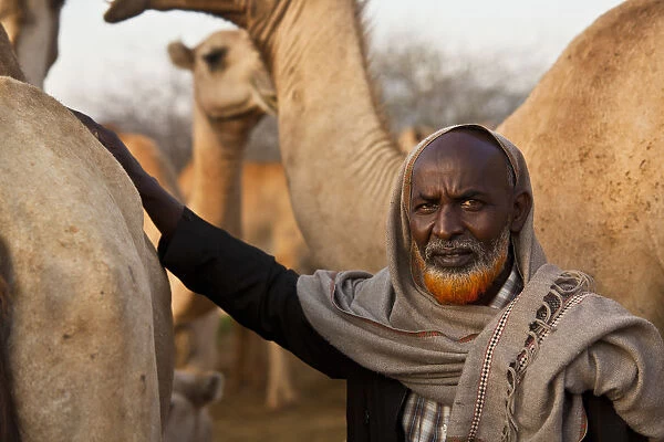 Isiolo, Northern Kenya. A traditional Somali nomadic herdsmen