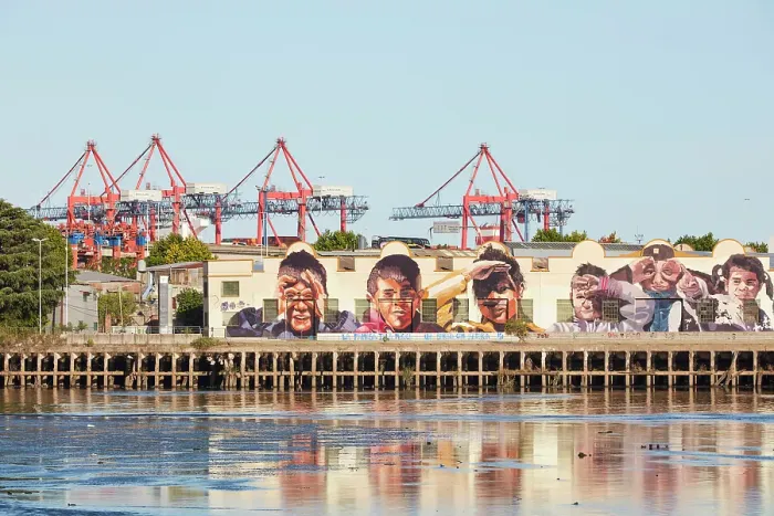 Framed Print : The Isla Maciel dock south and port's crane, La Boca, Buenos Aires, Argentina Framed Print : The Isla Maciel dock south and port's crane, La Boca, Buenos Aires, Argentina