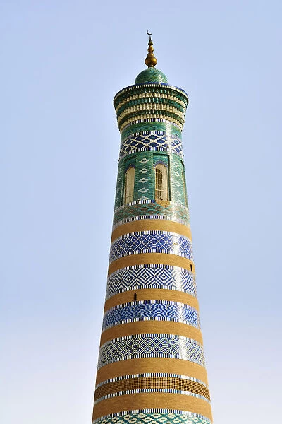 The Islam Khodja minaret. Old town of Khiva (Itchan Kala), a Unesco World Heritage Site
