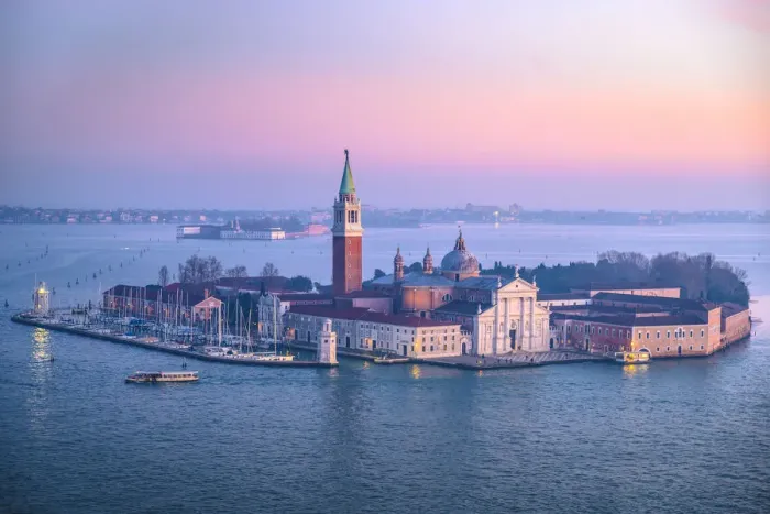 Framed Print : Island of San Giorgio at dusk. Venice, Veneto, Italy Framed Print : Island of San Giorgio at dusk. Venice, Veneto, Italy