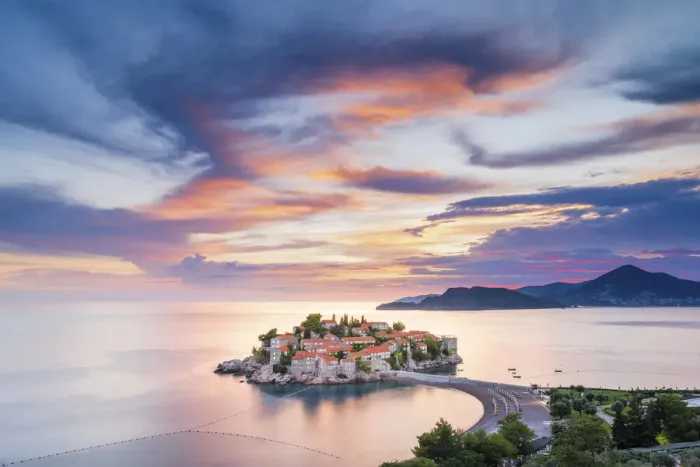Framed Print : Island village of Sveti Stephan, Sveti Stephan, Budva, Montenegro Framed Print : Island village of Sveti Stephan, Sveti Stephan, Budva, Montenegro