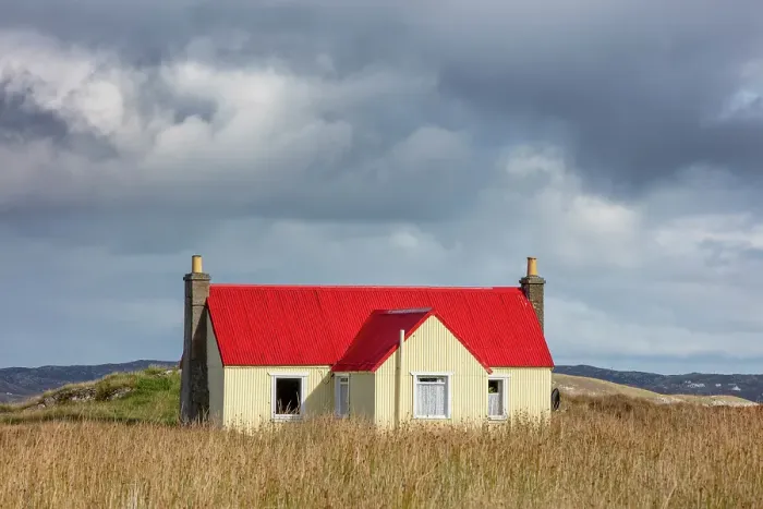 Framed Print : Isolated house on the Golden Road, Isle of Harris, Outer Hebrides, Scotland Framed Print : Isolated house on the Golden Road, Isle of Harris, Outer Hebrides, Scotland