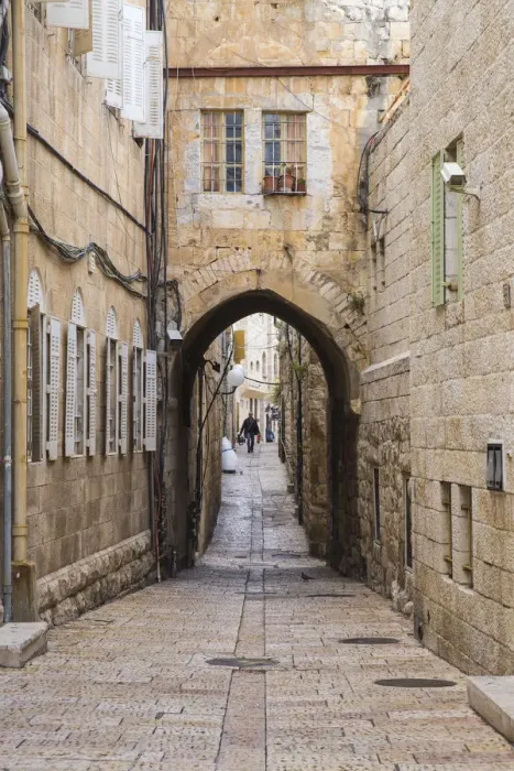 Framed Print : Israel, Jerusalem, Cobbled street in the Jewish Quarter Framed Print : Israel, Jerusalem, Cobbled street in the Jewish Quarter