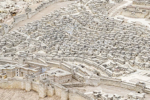Israel, Jerusalem District, Jerusalem, Israel Museum. Holyland Model of Jerusalem