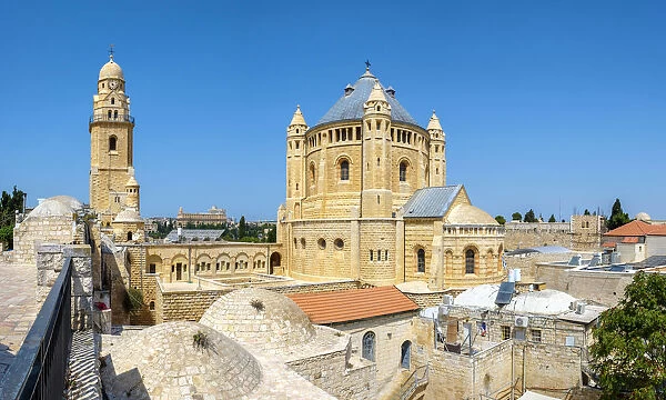 Israel, Jerusalem District, Jerusalem. Dormition Abbey on Mount Zion