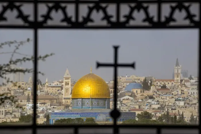 Framed Print : Israel, Jerusalem, Dome of the Rock as seen from Dominus Flevit Church Framed Print : Israel, Jerusalem, Dome of the Rock as seen from Dominus Flevit Church