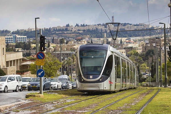 Israel, Jerusalem, Jerusalem Light Rail Tram