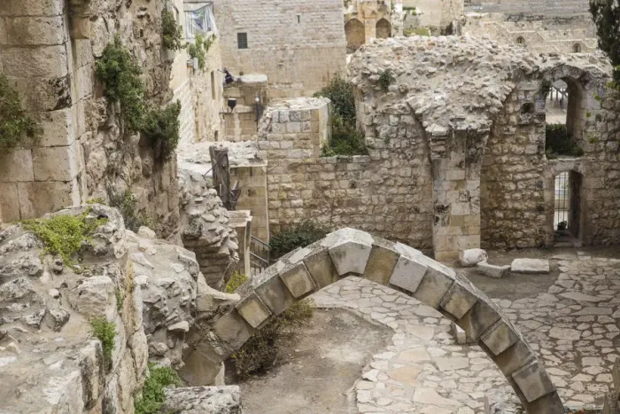 Framed Print : Israel, Jerusalem, Old City, Ancient ruins in The Jewish Quarter Framed Print : Israel, Jerusalem, Old City, Ancient ruins in The Jewish Quarter