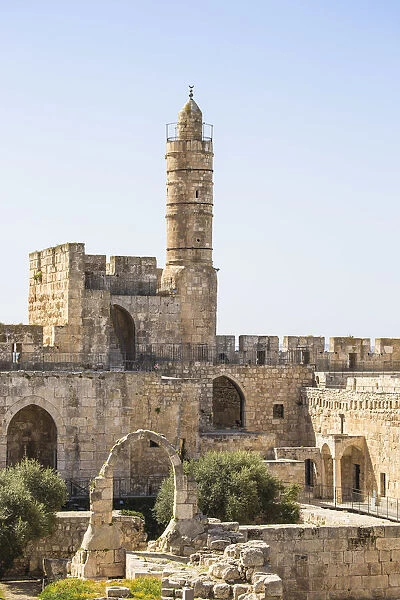 Israel, Jerusalem, Old Town, The Tower of David also known as the Jerusalem Citadel