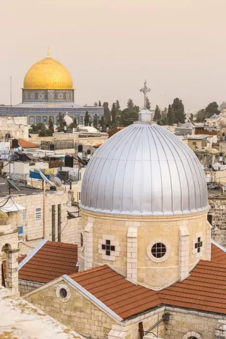 Framed Print : Israel, Jerusalem, View of Dome of the Rock and the Old Town Framed Print : Israel, Jerusalem, View of Dome of the Rock and the Old Town
