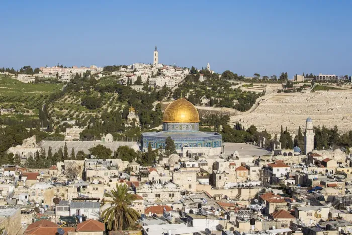 Framed Print : Israel, Jerusalem, View of the Old City, Dome of the Rock on Temple Mount Framed Print : Israel, Jerusalem, View of the Old City, Dome of the Rock on Temple Mount