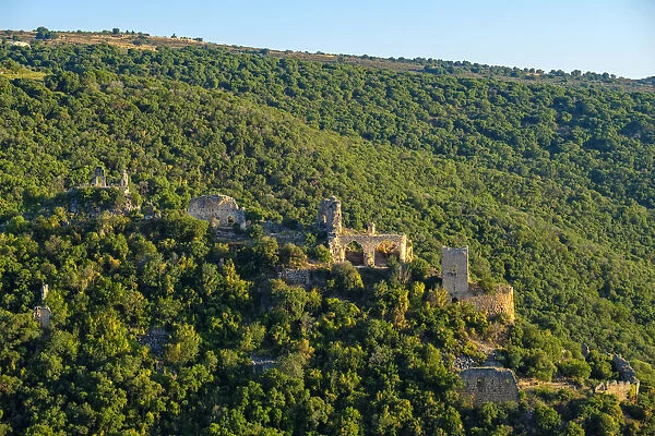 Israel, North District, Upper Galilee. Montfort Castle, a ruined Crusader fortress