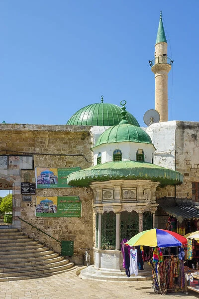 Israel, North District, Upper Galilee, Acre (Akko). El-Jazzar Mosque in the old city